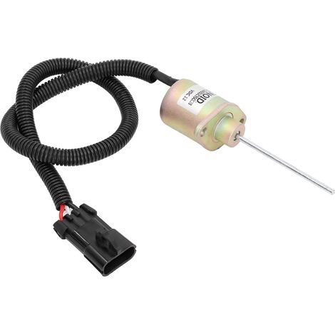 12V Électrovanne d'arrêt carburant 1503ES‑12A5SUC9SCC28, 3 bornes, remplacement pour Kubota V2203‑DI (1/5)