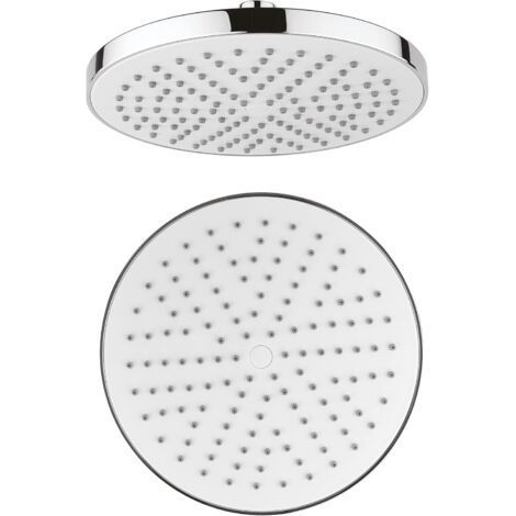 25cm High Pressure Round Shower Head, Large Fixed Shower Head, Water Saving Shower Head, Anti-Scale Shower Head, Universal Shower Head (Silver) (1/5)
