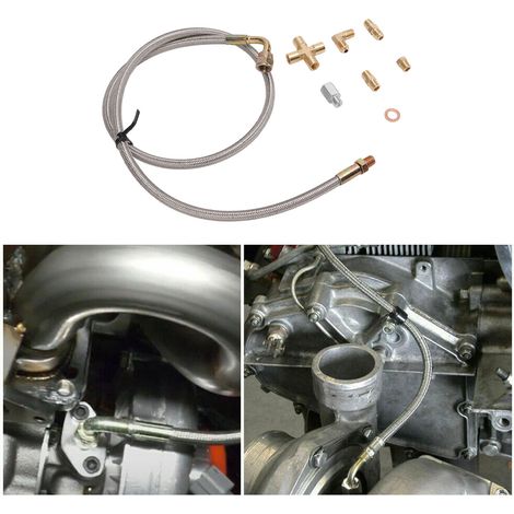 1/8PNT AN4 Turbo-Kraftstoffleitungssatz, kompatibel mit T3-, T4-, T04E-, T60-, T61- und T70-Turboladern (1/5)