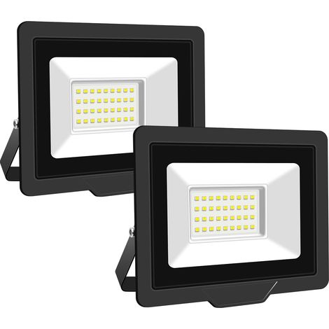 30W Projecteur LED Extérieur 2 pièce,3000LM Projecteur LED IP67 Etanche Spot LED Extérieur,6000K Blanc Froid Projecteur Exterieur LED,Projecteur Extérieur pour Cour Jardin Garage Terrasse (1/5)