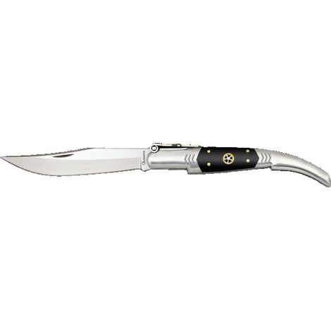 Couteau Navaja arabe Carraca Nº1 noir – Lame 10cm en acier inoxydable – Pour découpe précise et durable – 1 unité – Martinez Albainox