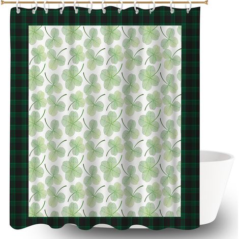 Kit rideau de douche en polyester 180x180 design bâche polyester douche pour avec accessoires assortis (1/5)