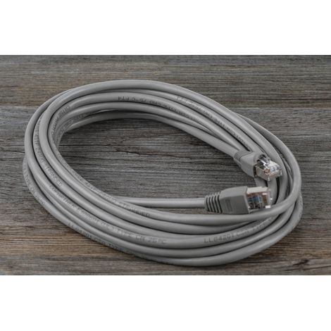 Câble Ethernet cat 5e Avec connecteur Gris / , STP, 5m ( Prix pour 1 ) (1/2)