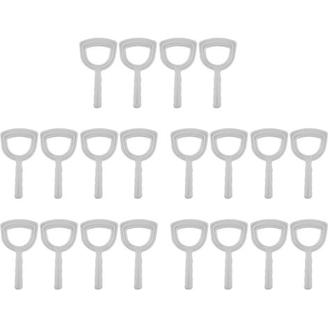 20 grattoirs à viande/grattoirs à farine d'os/grattoirs à farine d'os en polyéthylène blanc/grattoirs à farine d'os carrés (1/5)