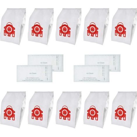 Lot 10 sacs Miele FJM – 3D efficiency – + 4 filtres HEPA – aspirateurs Miele + Hoover C2