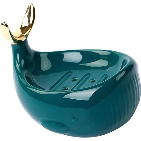 Soap Dish No Drilling Required Dark Green Fast Draining