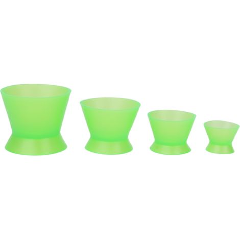 4 bols de mélange en silicone verts, pour peinture, masque facial et matériaux dentaires, lot de 4 (1/5)