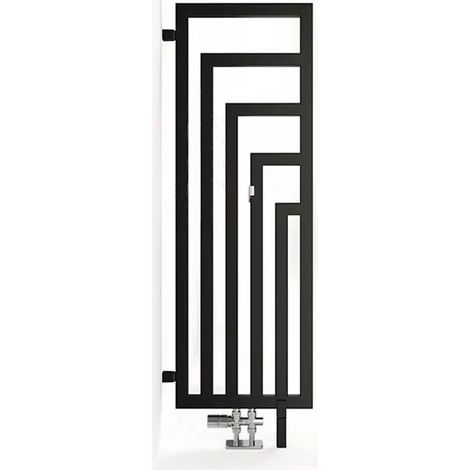Heizungsbetrieb Trennwandheizkörper - Mattschwarz - Höhe 1140mm Breite 360mm - 421 Watt - ANG1140/360DWZXN
