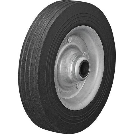 Roue de secours à jante métallique avec pneu en caoutchouc plein 200x50 mm