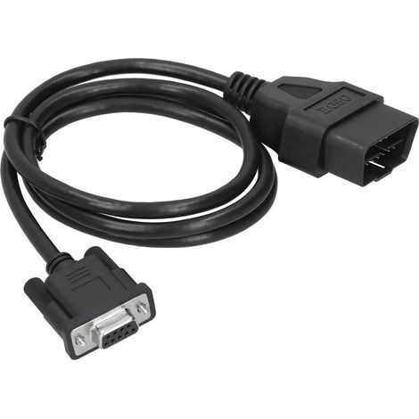 Adaptateur de câble d'extension pour interface de diagnostic automobile OBD2 vers RS232 DB9 à 16 broches (1/5)