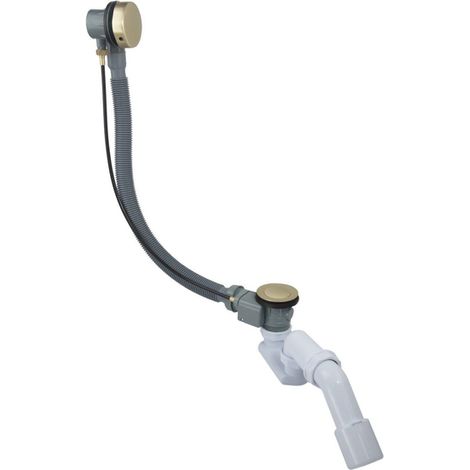 Fortifura – Vidage baignoire avec commande rotative – Laiton brossé PVD (or) – Installation facile pour baignoire standard – Design moderne et durable (1/5)