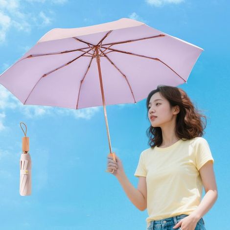 Parasol compact avec protection UV UPF 50+, ultra-léger et facile à transporter, protection solaire réfléchissante pour les pique-niques à la plage et les festivals en plein air.