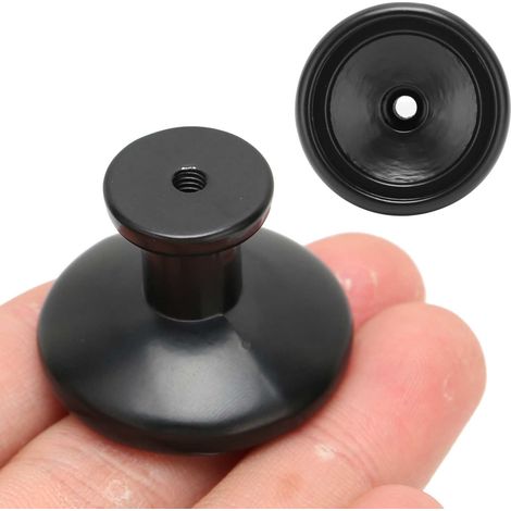 Poignée de meuble noire en alliage de zinc, bouton de tirage pour porte de placard, salle de bain ou chambre. (1/5)