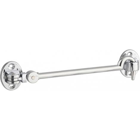 Gancio orientabile con occhiello, cromato 20cm, ferma porta, finestra, bagno - THIRARD