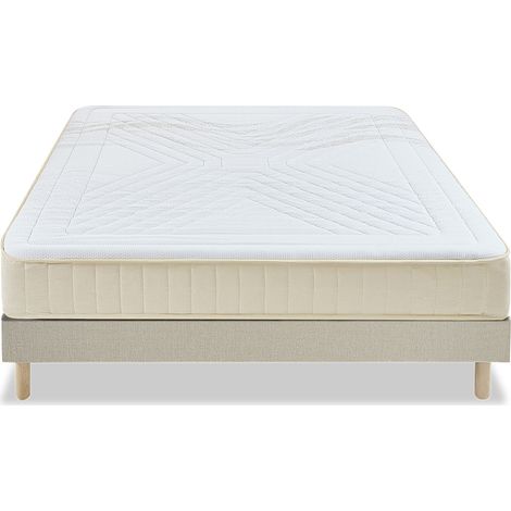Ensemble Symphonie 2.0 - Matelas mémoire de forme moelleux + Sommier bois - 25 cm d'épaisseur (1/5)