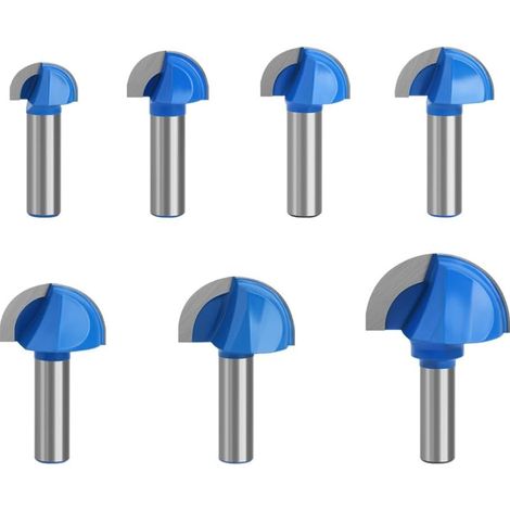 1/2 Tige Ronde Nez Rainure Noyau Boîte Routeur Peu Double Rainure Outils de Travail Du Bois Demi-Rond Soulagement Forets (1/5)