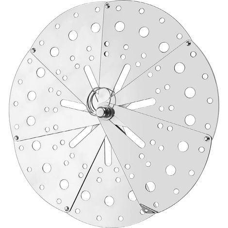 Couvercle Anti-Déversement Réglable En Acier Inoxydable 13-22.5Cm Protection Extensible Contre Débordement Pour Casseroles Avec Orifice De Vapeur Et Anneau De Prise (1/5)