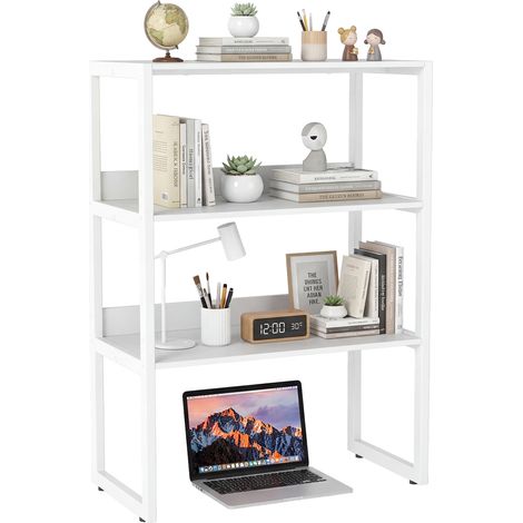 Étagère de Rangement, Meuble de Rangement avec Pieds Réglables, 2 Kits Anti-Basculement, Support pour Micro-Ondes, Plantes, Livres, 64 x 33 x 90,5 cm (1/3)