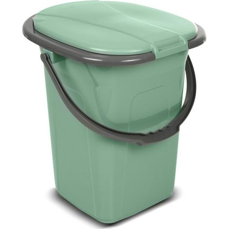 Inodoro portátil practico WC 19l con tapa verde-gris GreenBlue GB320GG (1/5)