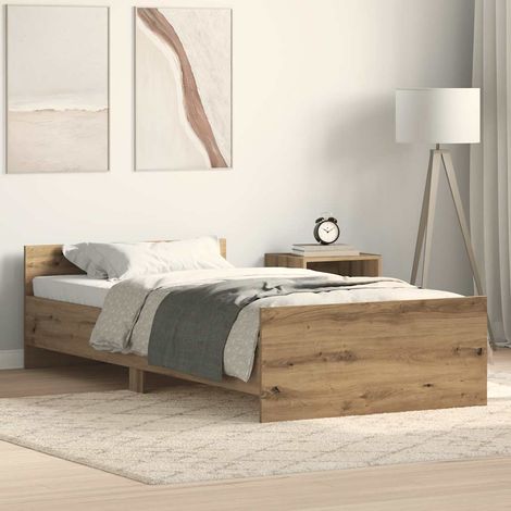 Bettgestell ohne Matratze Artisan-Eiche 75x190 cm Holzwerkstoff