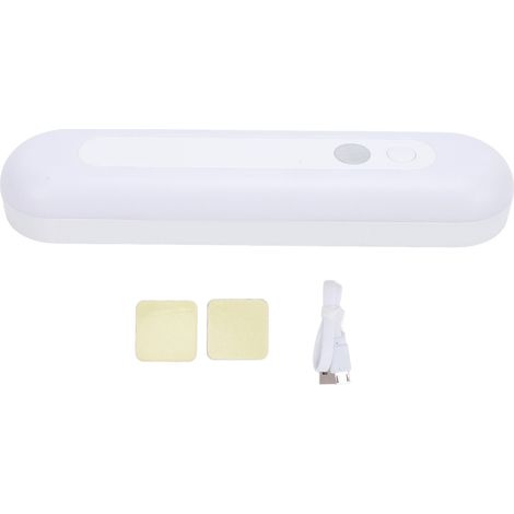 Lampe LED sous meuble avec détecteur de mouvement, rechargeable 1200mAh, variateur, lumière blanche, montage magnétique, 18cm (1/5)