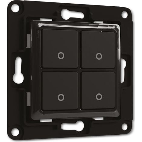 Shelly 4-Tasten-Wandschalter (schwarz)