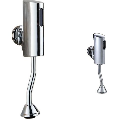 Automatisches Spülventil für Toiletten, Material: Silber, geeignet für öffentliche Toiletten