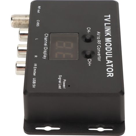 Modulateur Compact PAL/NTSC AV vers RF avec Retour Infrarouge pour Décodeur TV, Lecteur DVD, Enregistreur