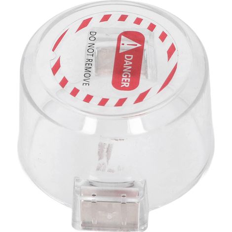 Capuchon magnétique protection bouton arrêt d'urgence transparent en plastique PC rond pour verrouillage bouton poussoir (1/5)