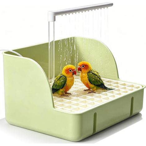 Douche Oiseaux Perruche Baignoire Automatique avec Circulation d’Eau USB Douche pour Perroquet Fontaine Oiseaux pour Cage Perruches Calopsittes Accessoires (1/5)