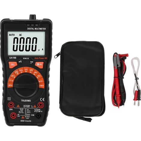 Multimètre numérique UA19B, testeur portable courant tension capacité résistance True RMS (1/5)