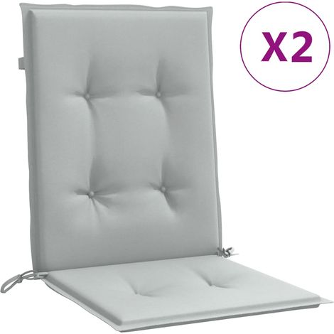 Coussins de chaise à dossier bas lot de 2 gris clair mélangé (1/5)
