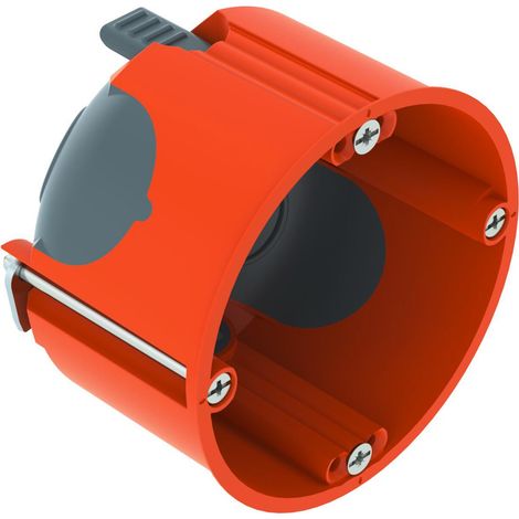 OBO Bettermann Caja de aparatos HW hermética al aire Ø68mm, H47mm polipropileno / elastómero termoplástico naranja / gris, 2003806