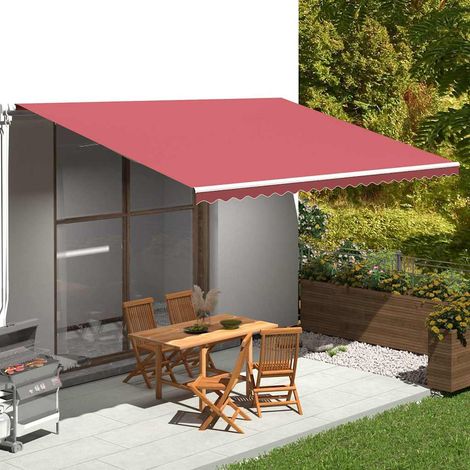 vidaXL Tissu de remplacement pour auvent bordeaux rouge 500x350 cm polyester (1/5)