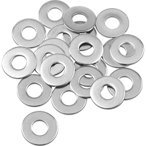 40 rondelles M6, acier inoxydable 304, chromées, pour vis boulons écrous M6 (1/5)