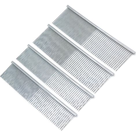 Lot de 4 peignes pour animaux de compagnie, outil de massage doux pour réduire les poils morts (1/5)