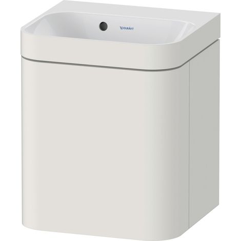 Ensemble de lavabo HAPPY D.2 PLUS avec porte à gauche, 400x360mm, sans miroir