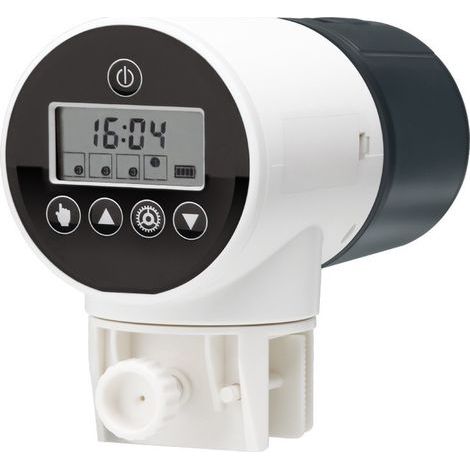 Distributeur de Nourriture Automatique pour Poissons Écran Numérique et Réglages Programmables Mangeoire d’Aquarium Automatique Accessoire d’Aquarium Blanc 16.5128.6 (1/3)
