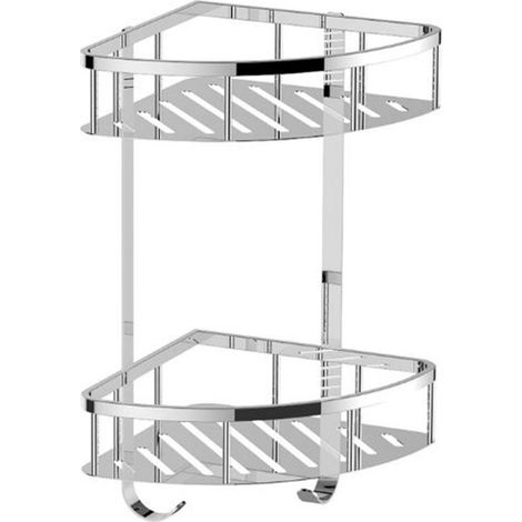 Angoliera doccia doppia in acciaio inox cromato – Giada Tecom