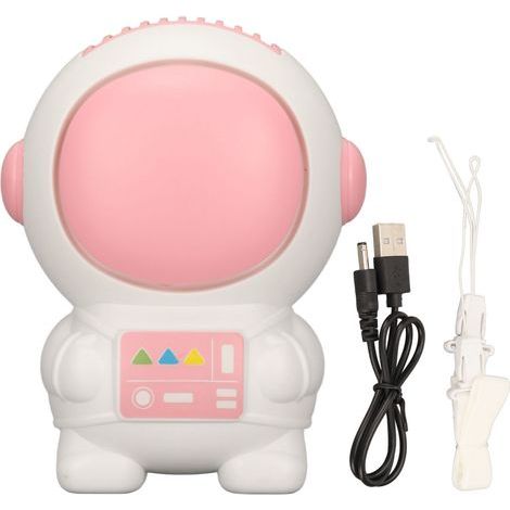 Mini portable astronaut-shaped fan, USB rechargeable, 2 speeds - AquaForge (1/5)