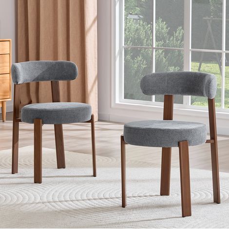 Esszimmerstuhl gepolstert mit Armlehnen 57x51,5x79 cm OKMYHOME (1/5)