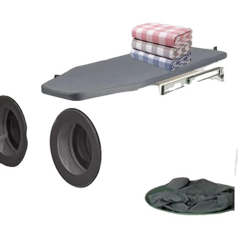 Table à repasser pliable, Capacité de charge 45kg, Taille pliée 42,514,5cm, Taille dépliée 8029,512cm, Niveau de bruit 20dB, Installation sur meuble (1/5)