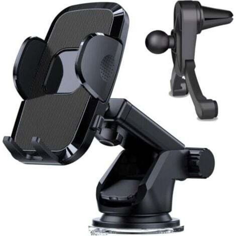Support de téléphone pour voiture, support de tableau de bord avec ventouse, support de téléphone pour sortie d'air de pare-brise de voiture (1/4)