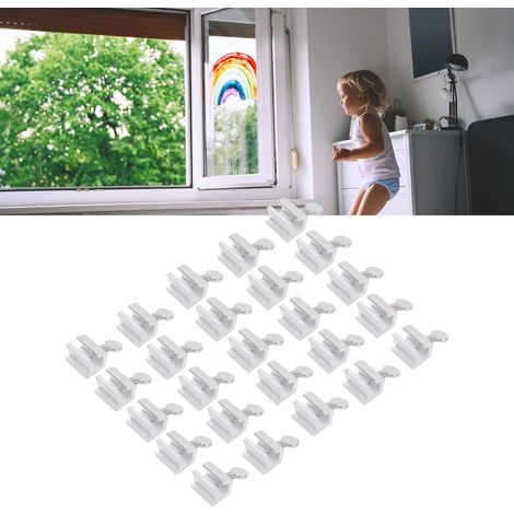 Set mit 25 Schiebefensterverriegelungen, Fensterverriegelung aus Aluminiumlegierung, Sicherheitstürschloss mit Schlüssel, verstellbares Sicherheitsschloss (1/5)