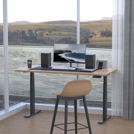 Elektrisches Schreibtischgestell Dual Motor Höhenverstellbar 62-127cm LED Memory, Modern Design, Wohnzimmer (1/5)