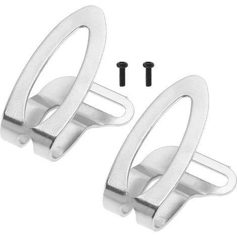 2 clips de gancho para cinturón de taladro inalámbrico con tornillos,372229,331277,Accesorios para taladro inalámbrico,Plateado