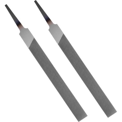 Set de 2 limes plates en acier au carbone pour le travail du métal et du bois (1/5)
