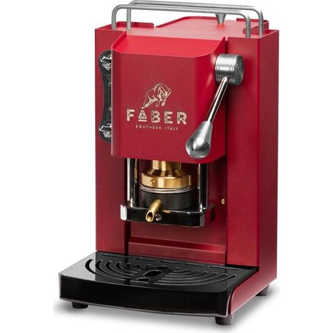 Faber Italia Halbautomatische Kaffeemaschine in Kirschrot (1/2)