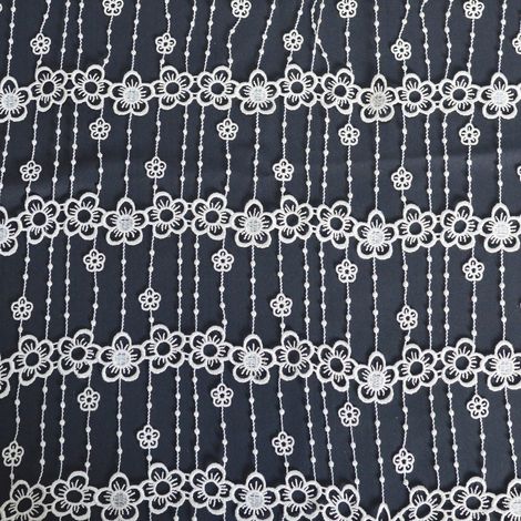 Modulable bucolique en macramé Blanc 45x180 cm