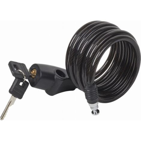 Câble antivol à clé MASTERLOCK L1,8 m et x 8 mm de diamètre - noir - 8126EURDPRO (1/10)